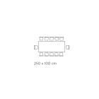 Tavolinë fikse me bazë çeliku dhe majë qeramike Made in Italy - Pantallona Viadurini