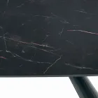 Tavoline fikse me baze çeliku te zeze dhe maje laminat Made in Italy - Gota Viadurini