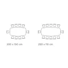 Tavoline fikse me baze çeliku te zeze dhe maje laminat Made in Italy - Gota Viadurini