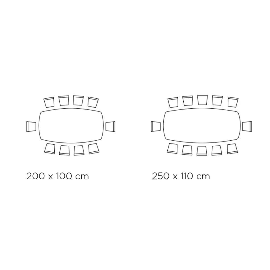 Tavoline fikse me baze çeliku te zeze dhe maje laminat Made in Italy - Gota Viadurini