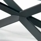 Tavolinë fikse me buzë të pasme në qelq dhe çelik jashtëzakonisht të pastër të prodhuar në Itali - Grotta Viadurini