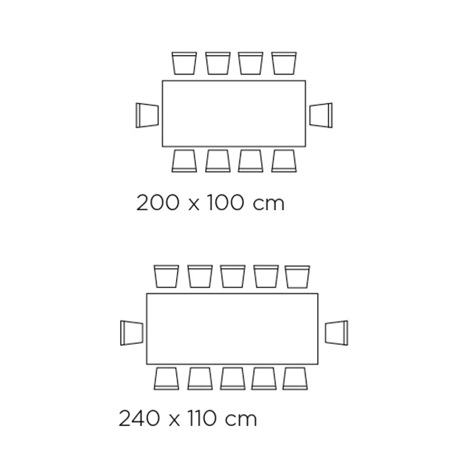 Tavolinë fikse me buzë të pasme në qelq dhe çelik jashtëzakonisht të pastër të prodhuar në Itali - Grotta Viadurini