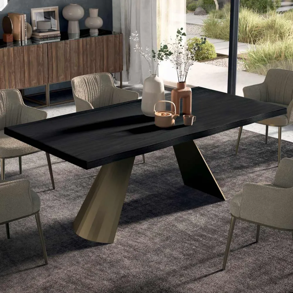 Tavolinë fikse me buzë të parregullta të zhveshur Prodhuar në Itali - Gota Viadurini