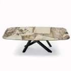 Tavolinë fikse me majë në formë fuçi në qeramikë Prodhuar në Itali - Settimmio Viadurini