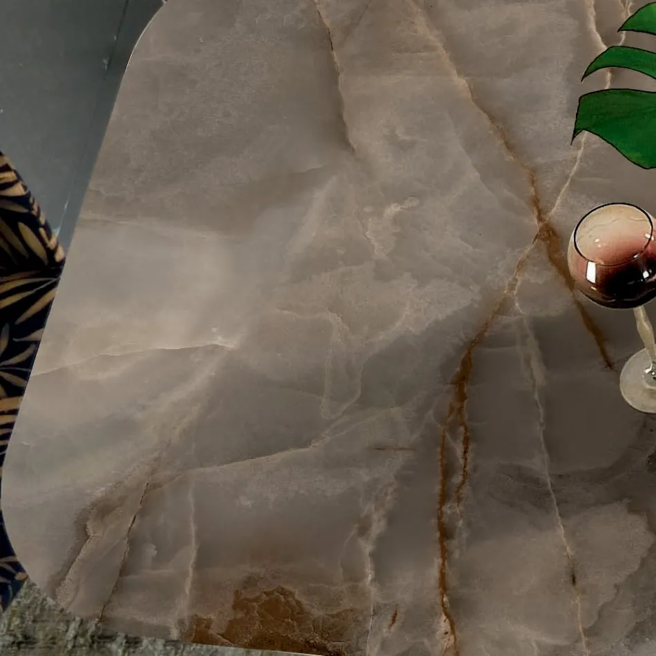 Tavolinë fikse me majë në formë fuçi në qeramikë Prodhuar në Itali - Settimmio Viadurini