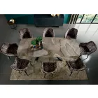 Tavolinë fikse me majë në formë fuçi në qeramikë Prodhuar në Itali - Settimmio Viadurini