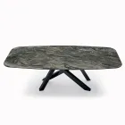 Tavolinë fikse me majë në formë fuçi në qeramikë Prodhuar në Itali - Settimmio Viadurini