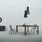 Tavolinë fikse me majë të prerë në arrë Canaletto Made in Italy - Caspian Viadurini