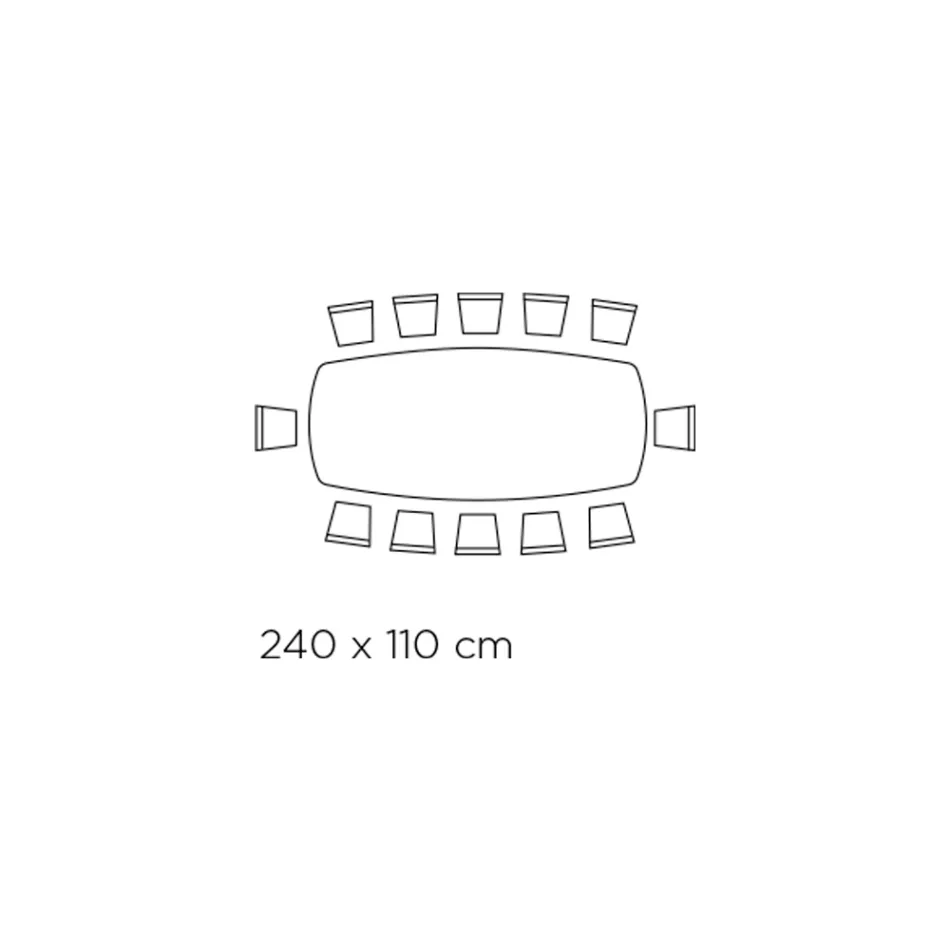 Tavolinë fikse me majë qeramike argjendi të lustruar Onyx Prodhuar në Itali - Grotta Viadurini