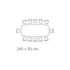 Tavolinë fikse me majë qelqi në formë fuçi dhe bazë çeliku Prodhuar në Itali - Ezzellino Viadurini