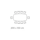 Tavolinë fikse me majë qelqi në formë fuçi dhe bazë çeliku Prodhuar në Itali - Ezzellino Viadurini