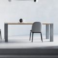 Tavolinë fikse me majë dhe këmbë katrore Made in Italy - Tisroc
