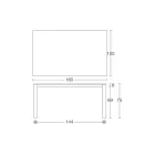Tavolinë fikse e jashtme në Hpl Alicante dhe Bazë Metalike Prodhuar në Itali - Carl Viadurini