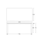 Tavolinë e jashtme fikse në Hpl Alicante dhe Bazë Metal Prodhuar në Itali - Carl Viadurini