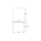 Tavolinë e jashtme fikse në Hpl Alicante dhe Bazë Metal Prodhuar në Itali - Carl Viadurini