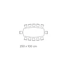 Tavolinë ngrënie fikse me majë në formë fuçie në qeramikë Prodhuar në Itali - Gota Viadurini