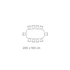 Tavolinë ngrënie fikse me majë në formë fuçie në qeramikë Prodhuar në Itali - Gota Viadurini