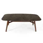 Tavolinë ngrënie fikse në qeramikë të lustruar Emperador Prodhuar në Itali - Veri Viadurini