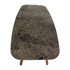 Tavolinë ngrënie fikse në qeramikë të lustruar Emperador Prodhuar në Itali - Veri Viadurini