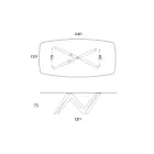 Tavolinë ngrënie fikse në xhami dhe poliuretani të ngurtë Prodhuar në Itali - Lavender Viadurini