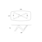 Tavolinë ngrënie fikse në xhami dhe poliuretani të ngurtë Prodhuar në Itali - Lavender Viadurini