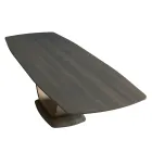 Tavolinë fikse e dhomës së ndenjes në dru të fortë me piedestal qendror - Luuk Viadurini