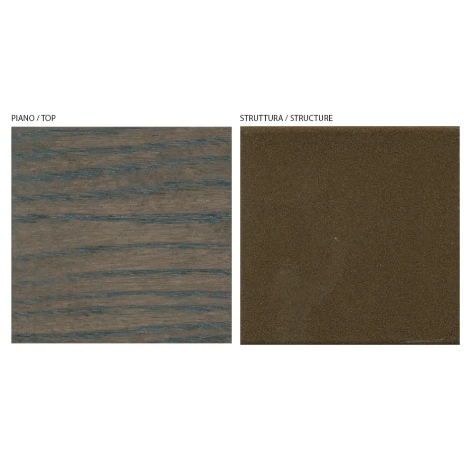 Tavolinë fikse e dhomës së ndenjes në dru të fortë me piedestal qendror - Luuk Viadurini