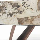 Tavolinë fikse ndenjeje me bazament druri Prodhuar në Itali - Equatore Viadurini