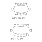 Tavolinë fikse ndenjeje me bazament druri Prodhuar në Itali - Equatore Viadurini