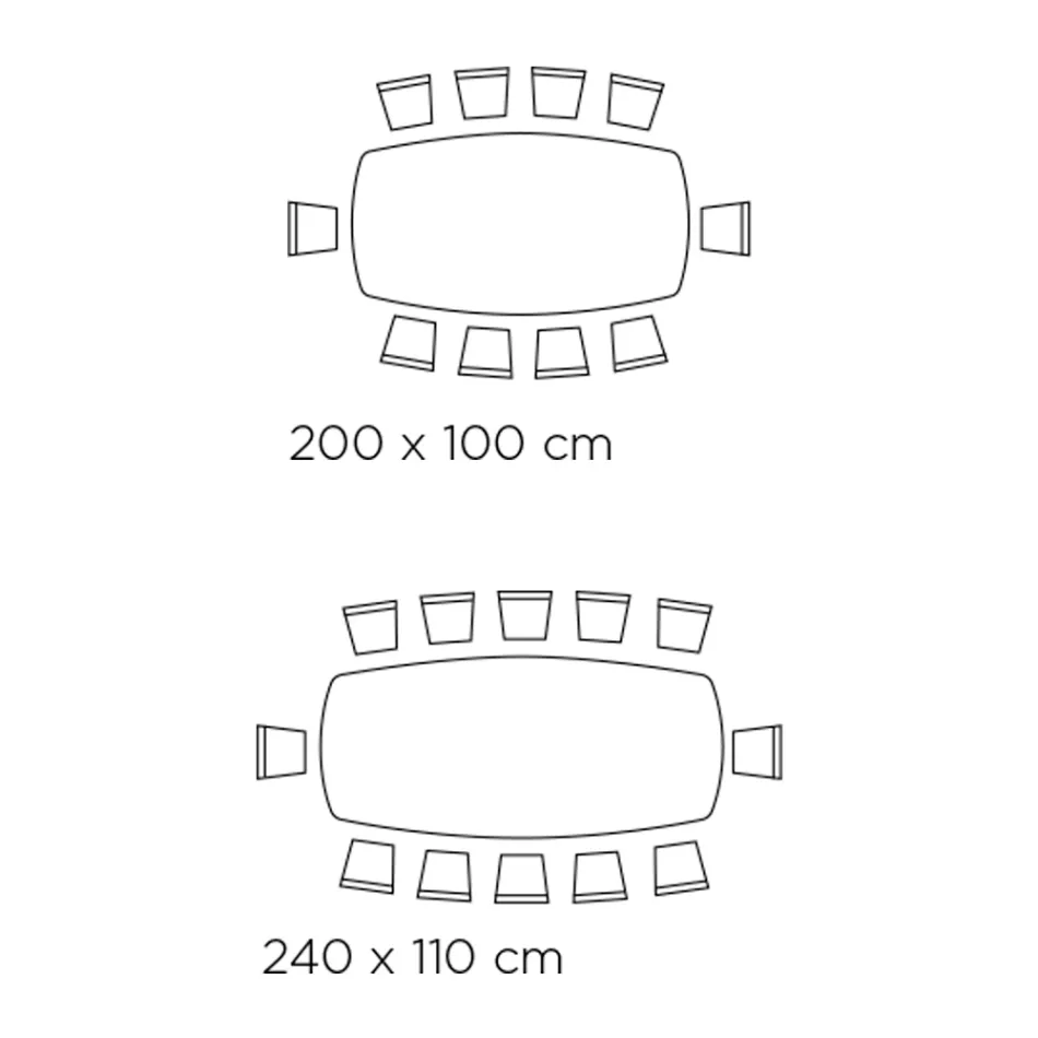 Tavolinë fikse ndenjeje me bazament druri Prodhuar në Itali - Equatore Viadurini
