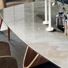 Tavolinë fikse ndenjeje me bazament druri Prodhuar në Itali - Equatore Viadurini