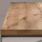 Tavolinë fikse në rimeso natyrale të çarë lisi Prodhuar në Itali - Telmerini Viadurini