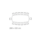 Tavolinë fikse në qeramikë të lustruar Amazonite Prodhuar në Itali - Grotta Viadurini