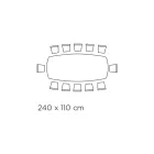 Tavolinë fikse në qeramikë të lustruar Amazonite Prodhuar në Itali - Grotta Viadurini