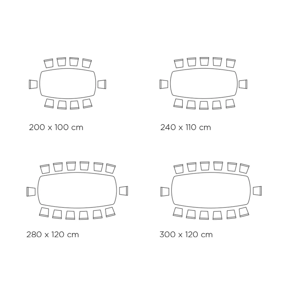 Tavolinë fikse qeramike dhe bazament në çelik të lyer me ngjyrë të zezë Prodhuar në Itali - Gota Viadurini