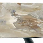 Tavolinë fikse qeramike dhe bazament në çelik të lyer me ngjyrë të zezë Prodhuar në Itali - Gota Viadurini