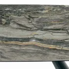 Tavolinë fikse qeramike dhe bazament në çelik të lyer me ngjyrë të zezë Prodhuar në Itali - Gota Viadurini