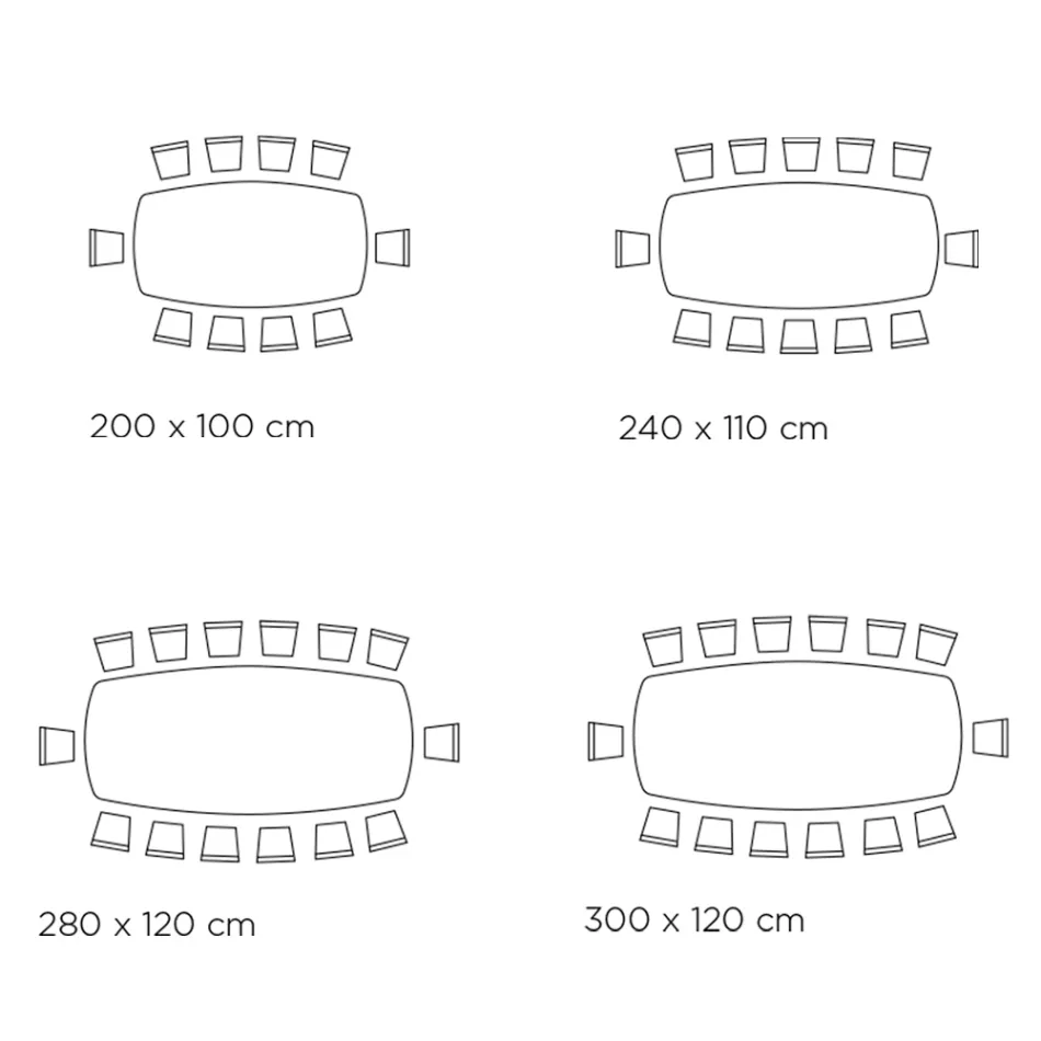 Tavolinë Qeramike Fikse me Përpunime dhe Përmasa të ndryshme Prodhuar në Itali - Grotta Viadurini