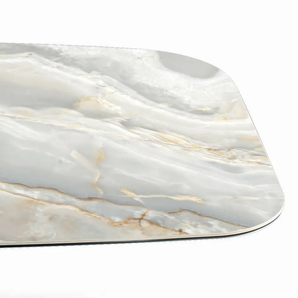 Tavolinë Qeramike Fikse me Përpunime dhe Përmasa të ndryshme Prodhuar në Itali - Grotta Viadurini