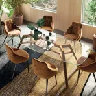 Tavolinë fikse në qelq dhe hi ekstra të pastër Prodhuar në Itali - Veri Viadurini