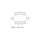 Tavolinë fikse në qelq dhe hi ekstra të pastër Prodhuar në Itali - Veri Viadurini