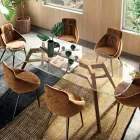 Tavolinë fikse në qelq dhe hi ekstra të pastër Prodhuar në Itali - Veri Viadurini