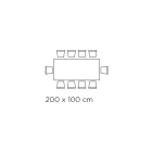 Tavolinë fikse drejtkëndore me bazë druri Prodhuar në Itali - Equatore Viadurini