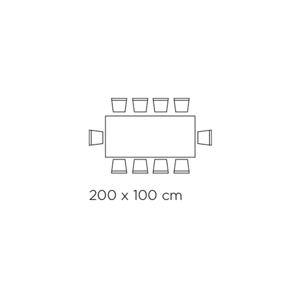 Tavolinë fikse drejtkëndore me bazë druri Prodhuar në Itali - Equatore Viadurini