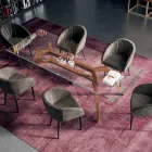 Tavolinë fikse drejtkëndore në xham dhe hi ekstra të pastër Prodhuar në Itali - Veri Viadurini