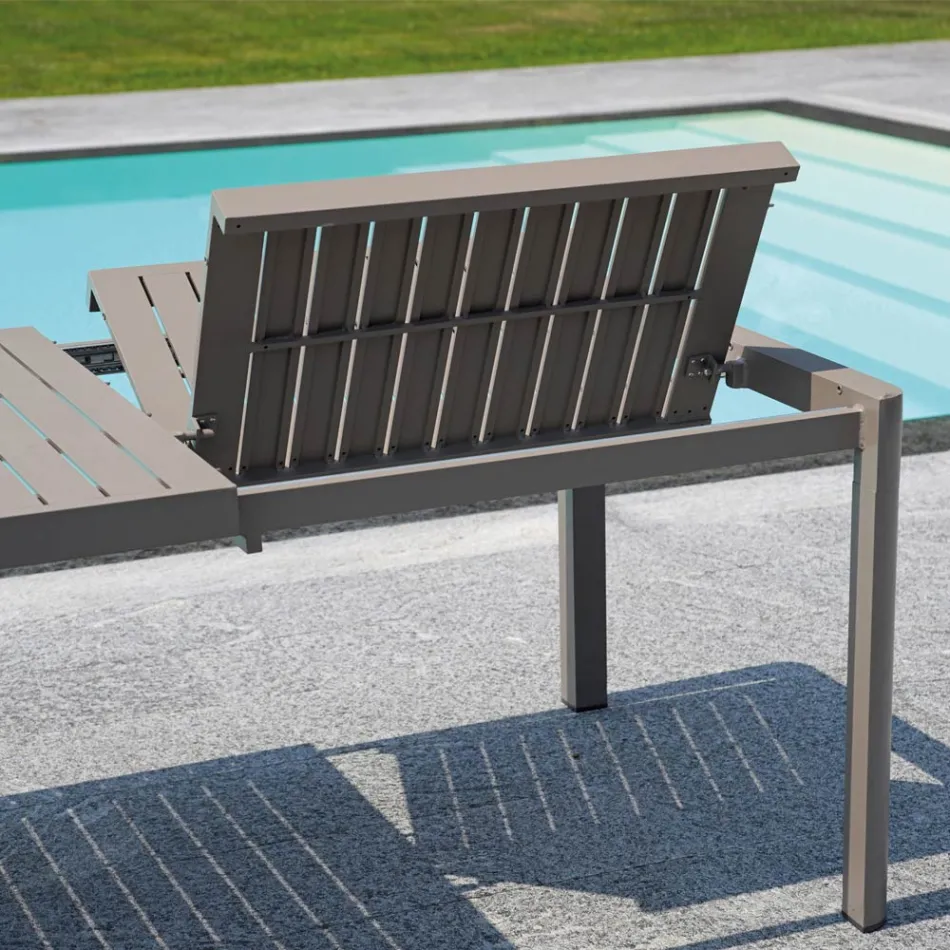 Tavolinë Kopshti e zgjatur deri në 240 cm me Strukturë Alumini - Geoffroy Viadurini