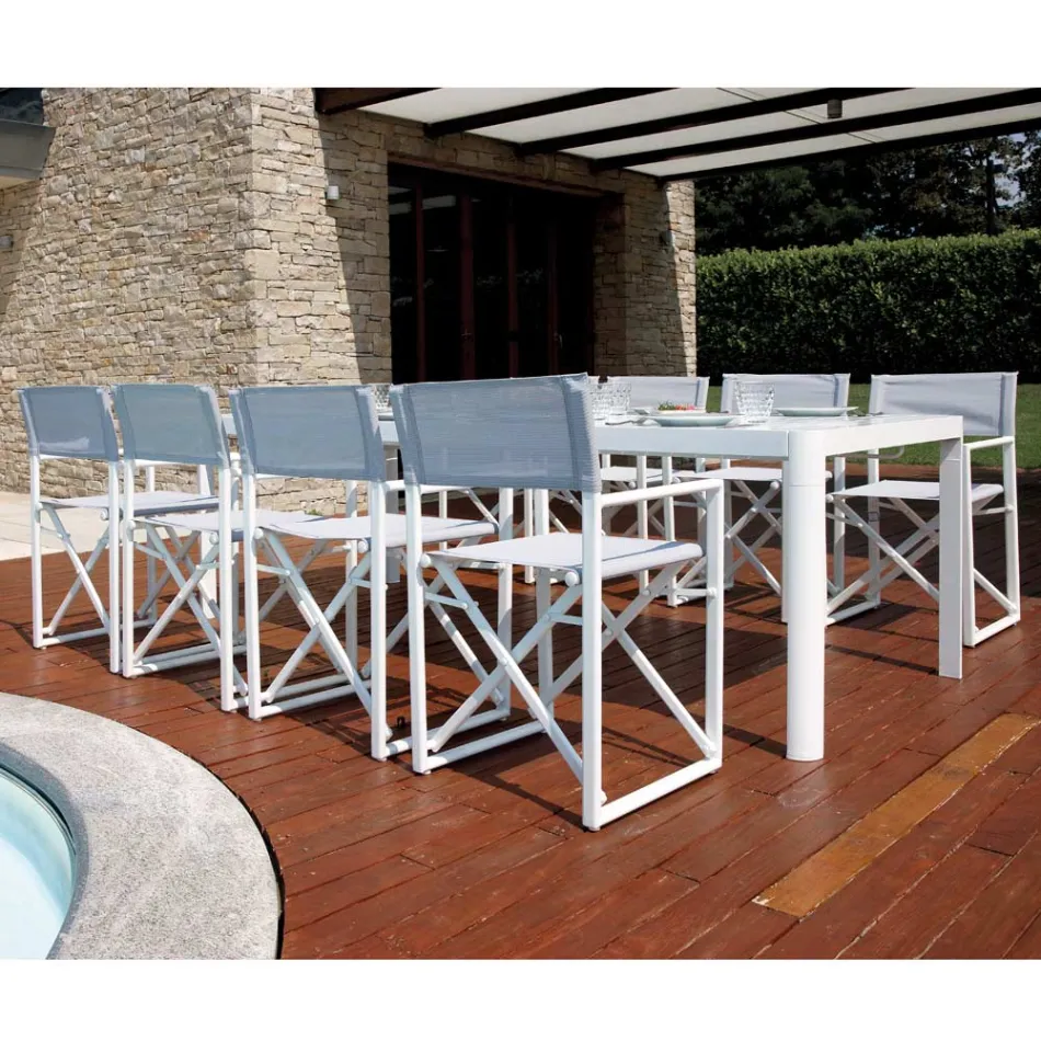 Tavolinë Kopshti e zgjatur deri në 240 cm me Strukturë Alumini - Geoffroy Viadurini