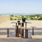 Tavolinë kopshti me sedilje alumini Prodhuar në Itali - Plinto nga Varaschin Viadurini