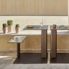 Tavolinë kopshti me sedilje alumini Prodhuar në Itali - Plinto nga Varaschin Viadurini