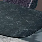 Tavolinë e lëmuar greke qeramike e zezë e prodhuar në Itali - Grotta Viadurini